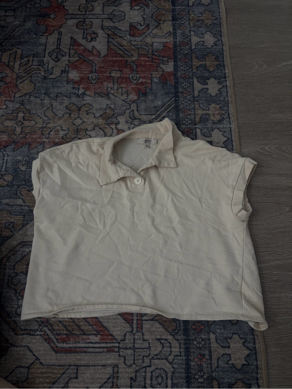 Unbranded Cream Polo Crop Top for Women